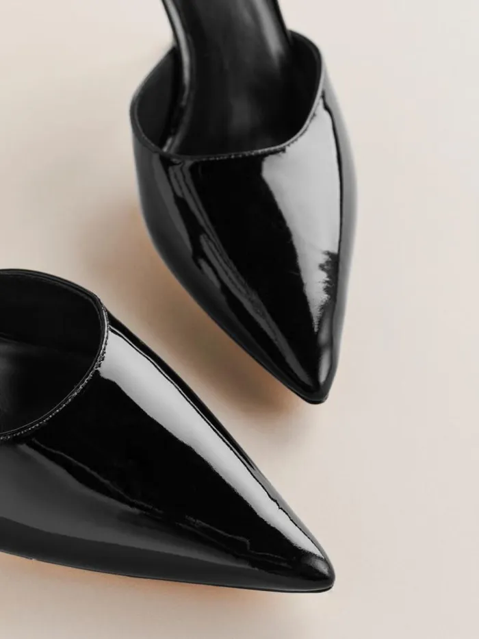 Shoes The Reformation Pippa Pump Black Patent