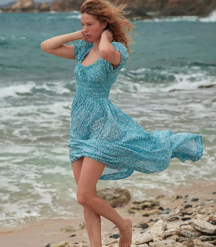 Shop ASHLYNN DRESS Bleu Daisy Fields DEN Dresses