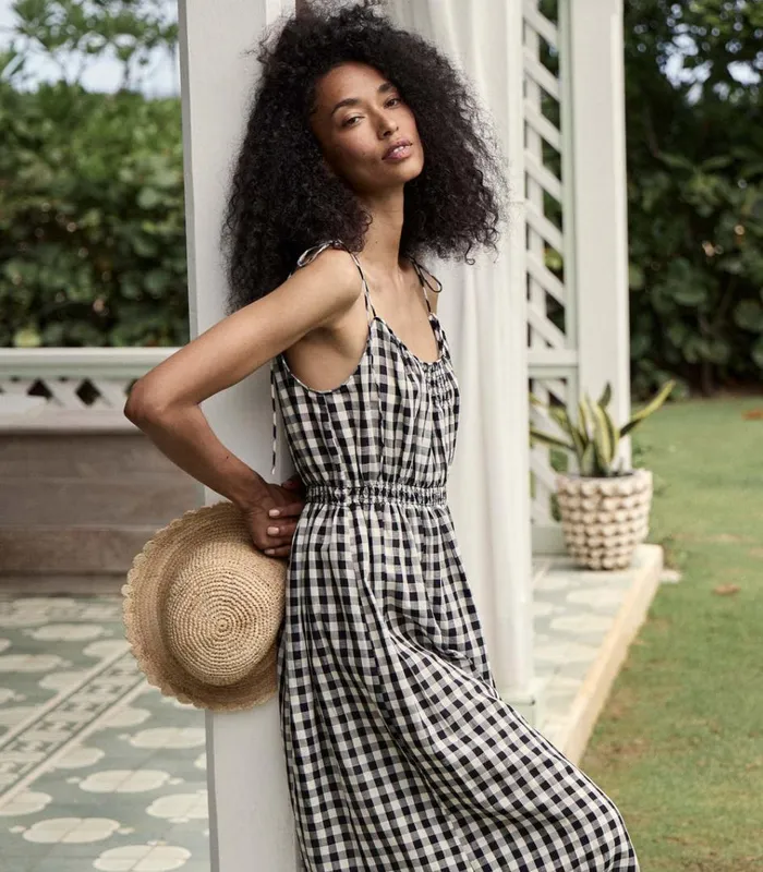 Shop LESLIE DRESS Marilyn Gingham DEN Dresses