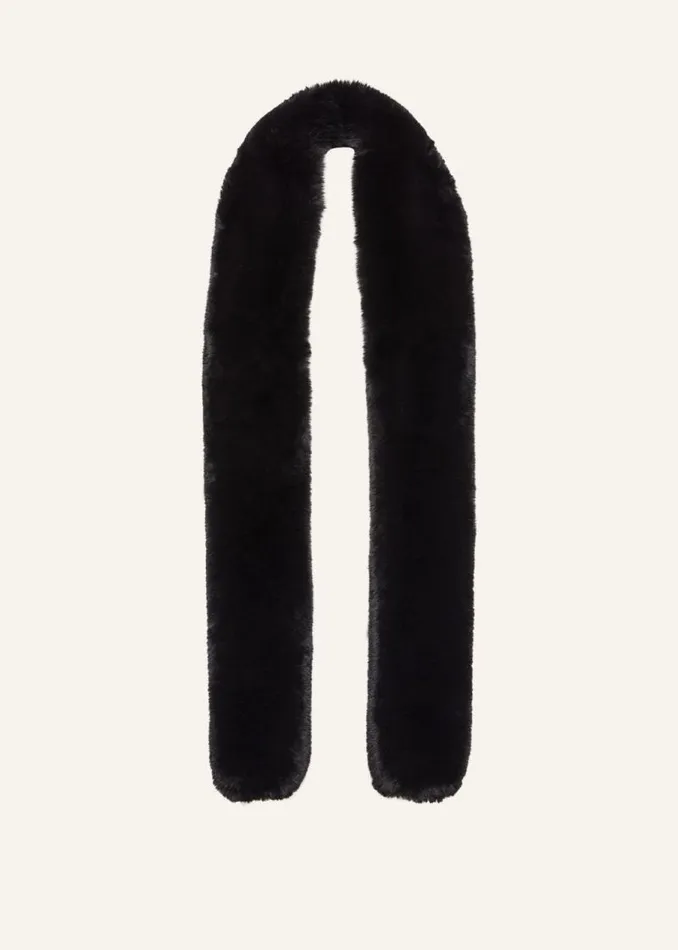 Shop Magda Butrym Accessories Faux Fur Scarf In Black