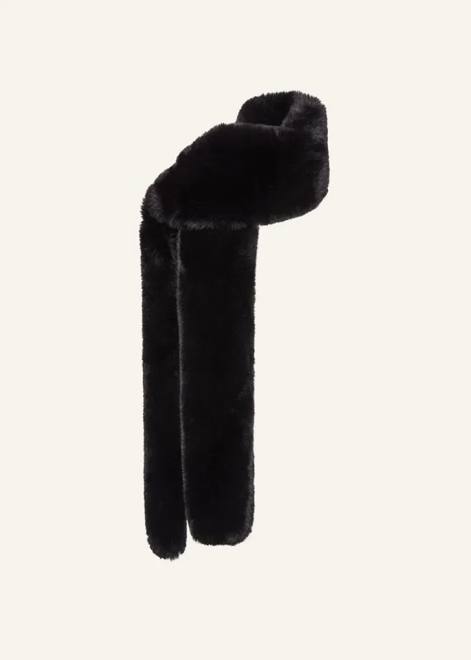 Shop Magda Butrym Accessories Faux Fur Scarf In Black Shop Magda Butrym Accessories Faux Fur Scarf In Black