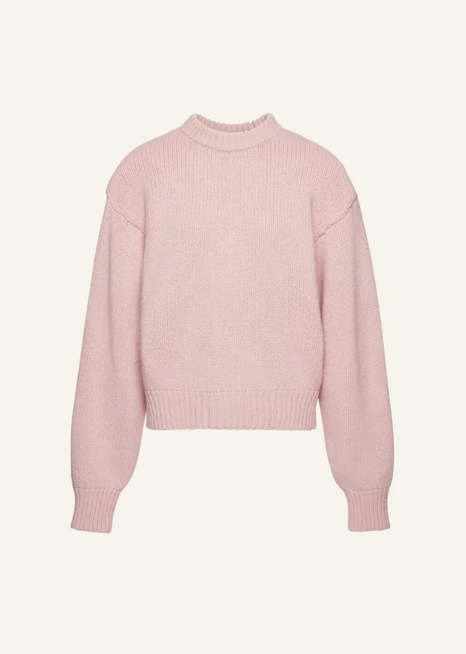 Shop Magda Butrym Knitwear Cashmere Crewneck Sweater In Pink