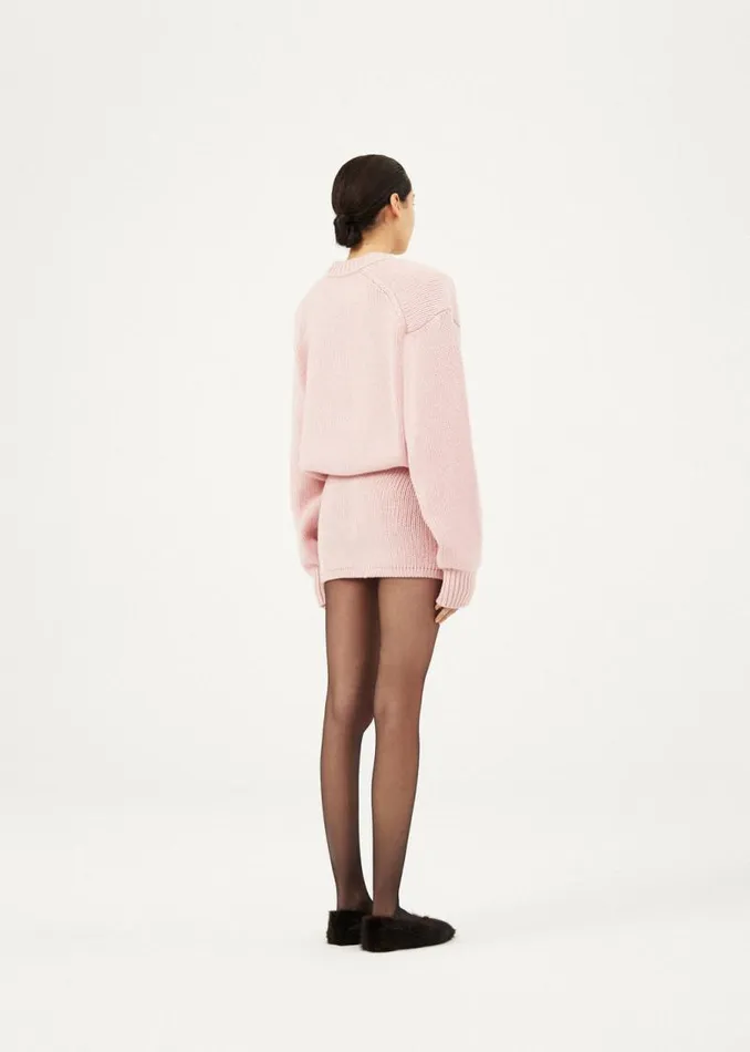 Shop Magda Butrym Knitwear Cashmere Crewneck Sweater In Pink Shop Magda Butrym Knitwear Cashmere Crewneck Sweater In Pink