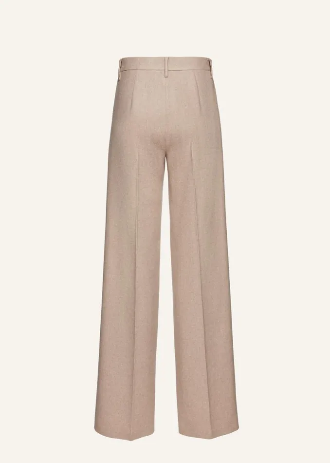 Shop Magda Butrym Tailoring And Suits Cashmere Wideleg Trousers In Beige Shop Magda Butrym Tailoring And Suits Cashmere Wideleg Trousers In Beige