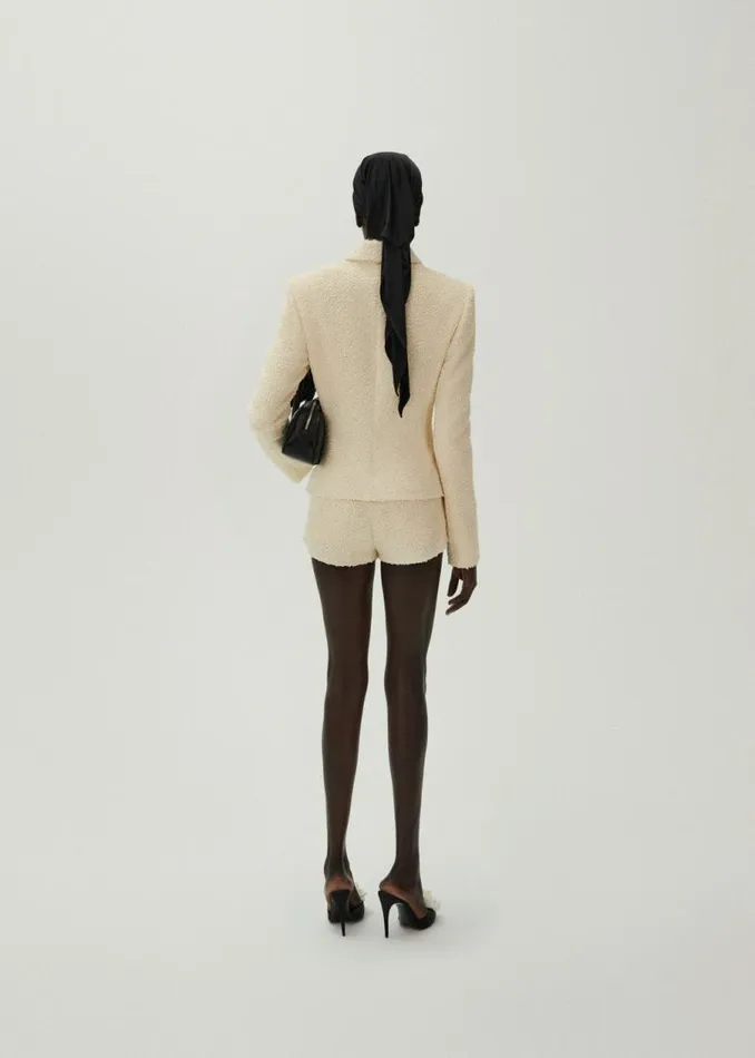 Shop Magda Butrym Tailoring And Suits Fitted Boucl Buttoned Blazer In Cream Shop Magda Butrym Tailoring And Suits Fitted Boucl Buttoned Blazer In Cream