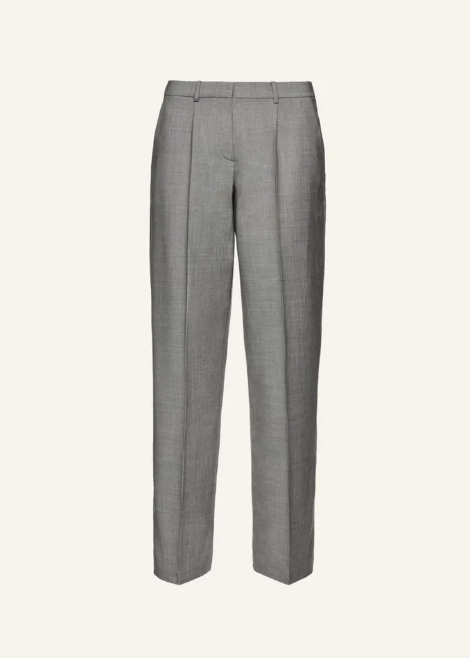 Shop Magda Butrym Tailoring And Suits Wide Leg Tailored Wool Pants In Grey