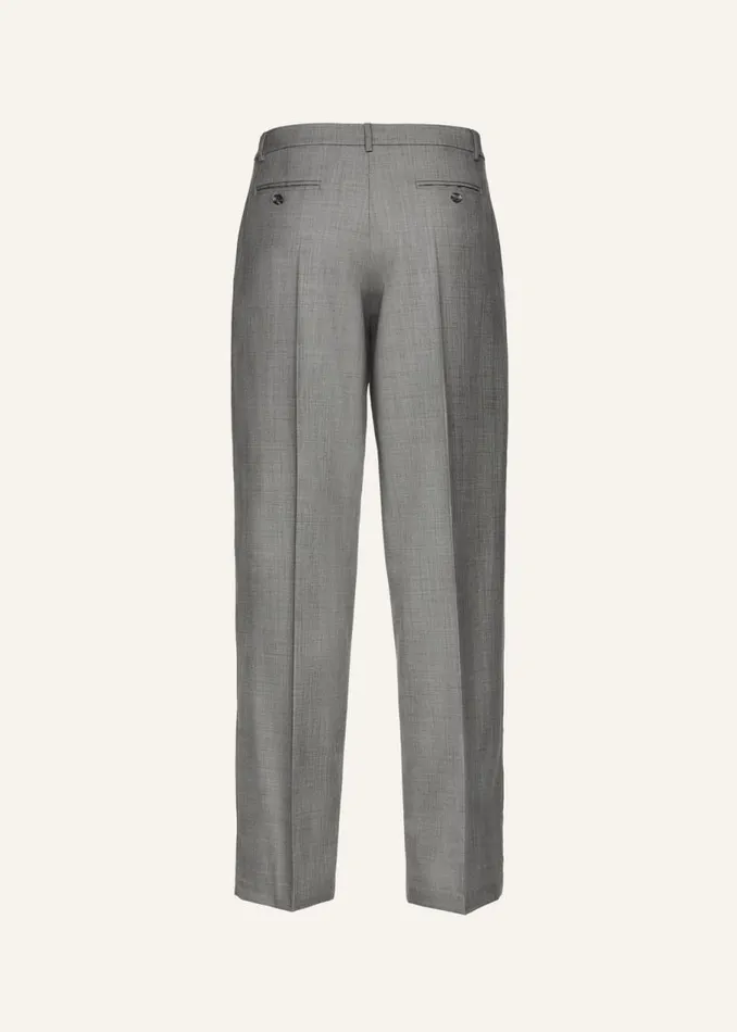 Shop Magda Butrym Tailoring And Suits Wide Leg Tailored Wool Pants In Grey