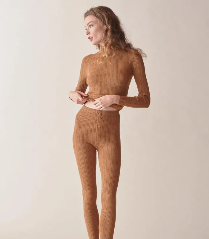 Shop OSLO TURTLENECK Toasted Pecan DEN Knitwear