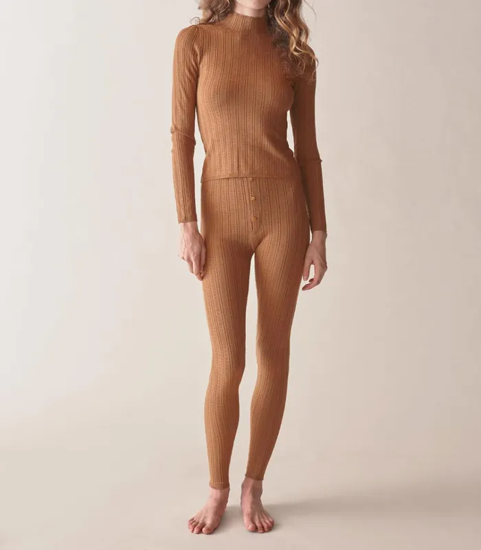 Shop OSLO TURTLENECK Toasted Pecan DEN Knitwear