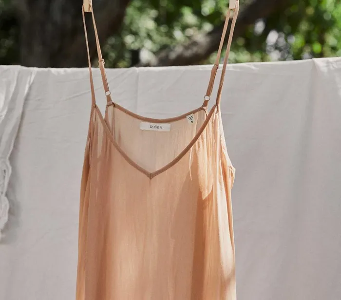 Shop SHORT DEEP VNECK SLIP Sand Dollar DEN Delicates and Sleepwear