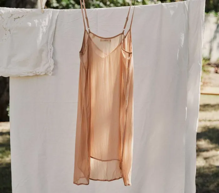 Shop SHORT DEEP VNECK SLIP Sand Dollar DEN Delicates and Sleepwear