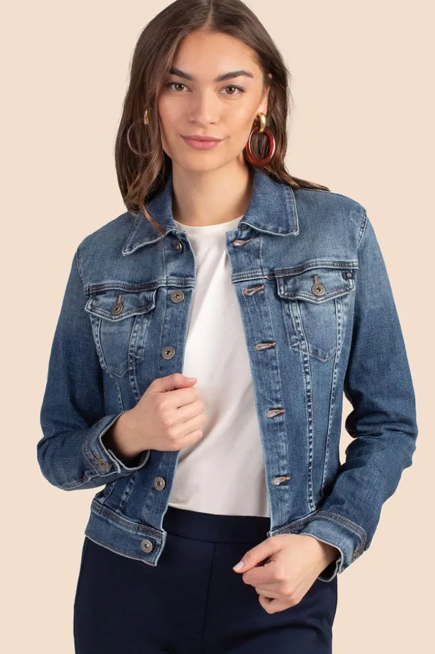 SHOP Trina Turk JACKETS and COATS AG DARK WASH ROBYN DENIM JACKET