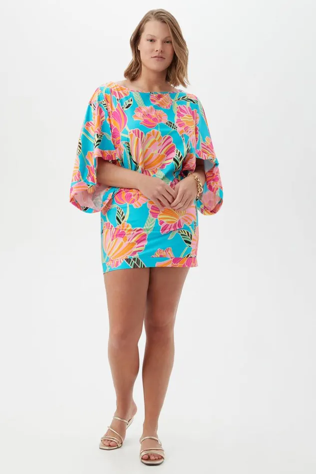 SHOP Trina Turk MATCHING SWIM SETS WOMEN039S POPPY BOATNECK TUNIC SWIM COVERUP DRESS
