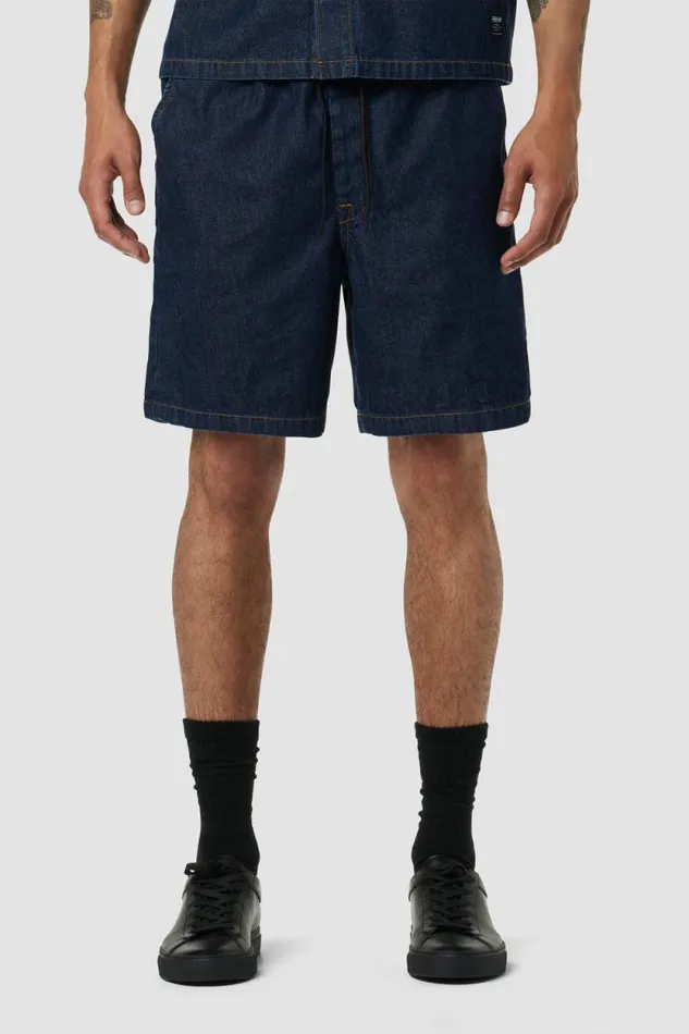 Shorts Men Hudson Jeans Drawcord Short Dark Chambray