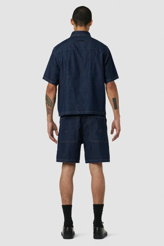 Shorts Men Hudson Jeans Drawcord Short Dark Chambray Shorts Men Hudson Jeans Drawcord Short Dark Chambray