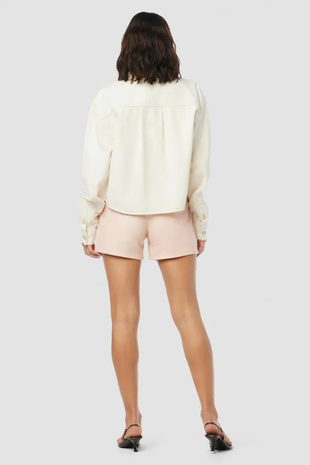Shorts Women Hudson Jeans Front Yoke Pleated Short Cameo Rose Shorts Women Hudson Jeans Front Yoke Pleated Short Cameo Rose