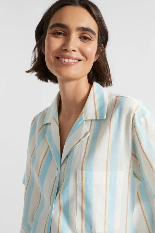 Sleepwear Woman Seed Heritage Stripe PJ Shirt And Pant Set Multi Stripe
