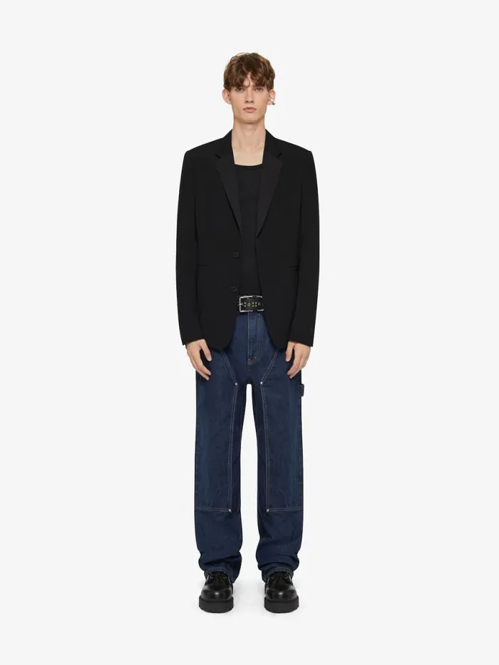 Slim Fit Jacket In Wool With 4g Detail Black Men Givenchy Coats and Jackets