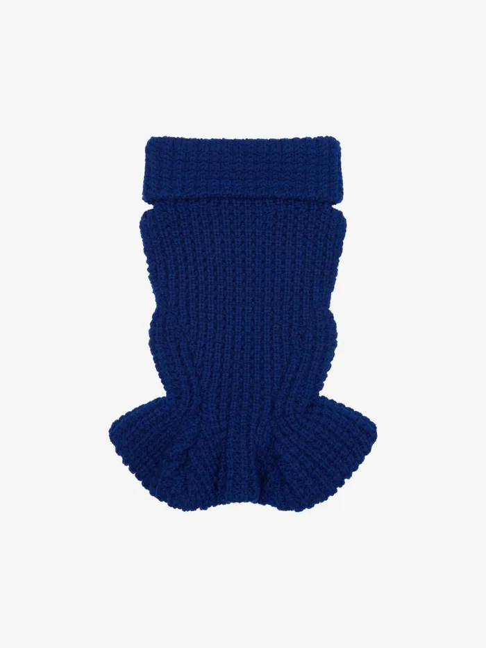 Slim Fit Peplum Top In Waffle Wool Saphir Blue Women Givenchy Tops and Shirts