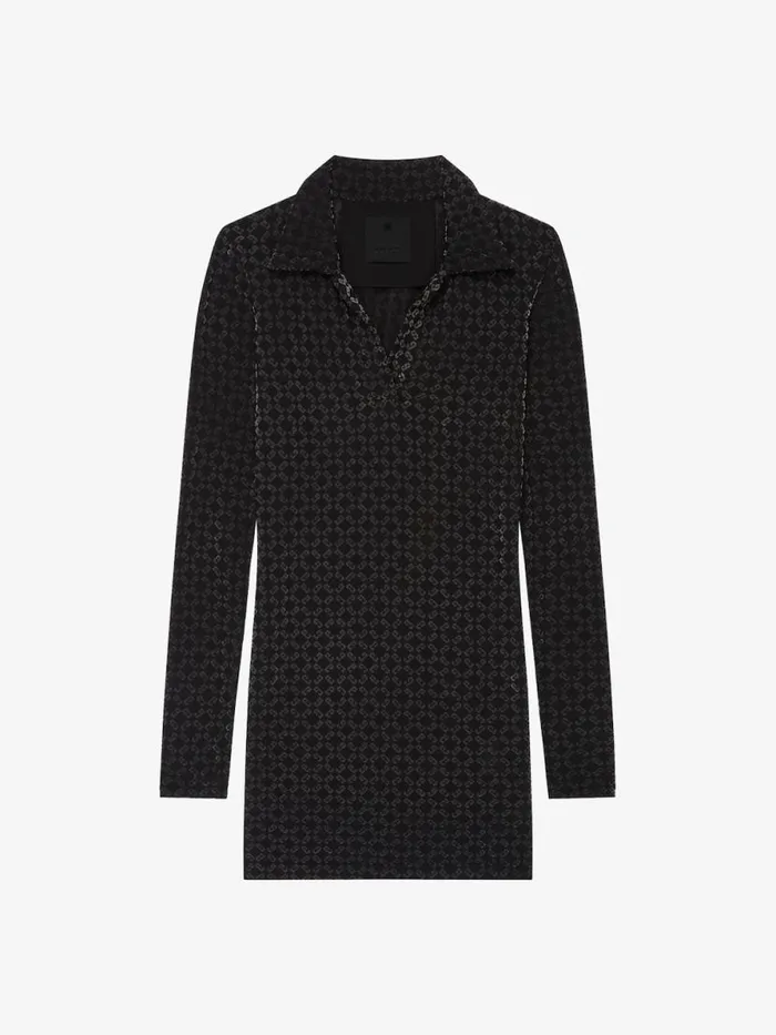 Slim Fit Polo In Monogram 72 Cotton Black Women Givenchy Tops and Shirts