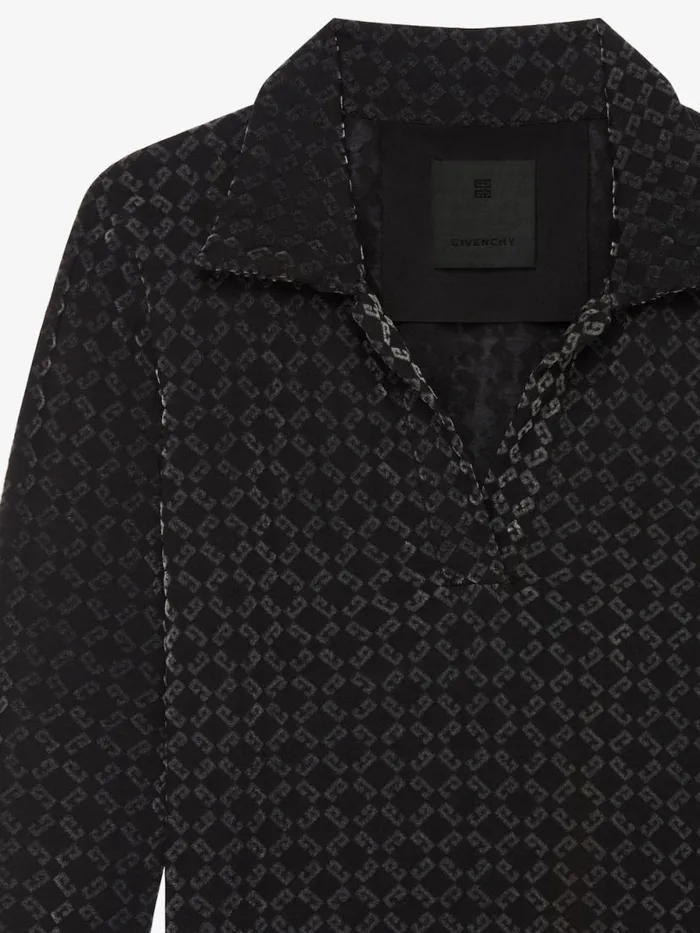 Slim Fit Polo In Monogram 72 Cotton Black Women Givenchy Tops and Shirts