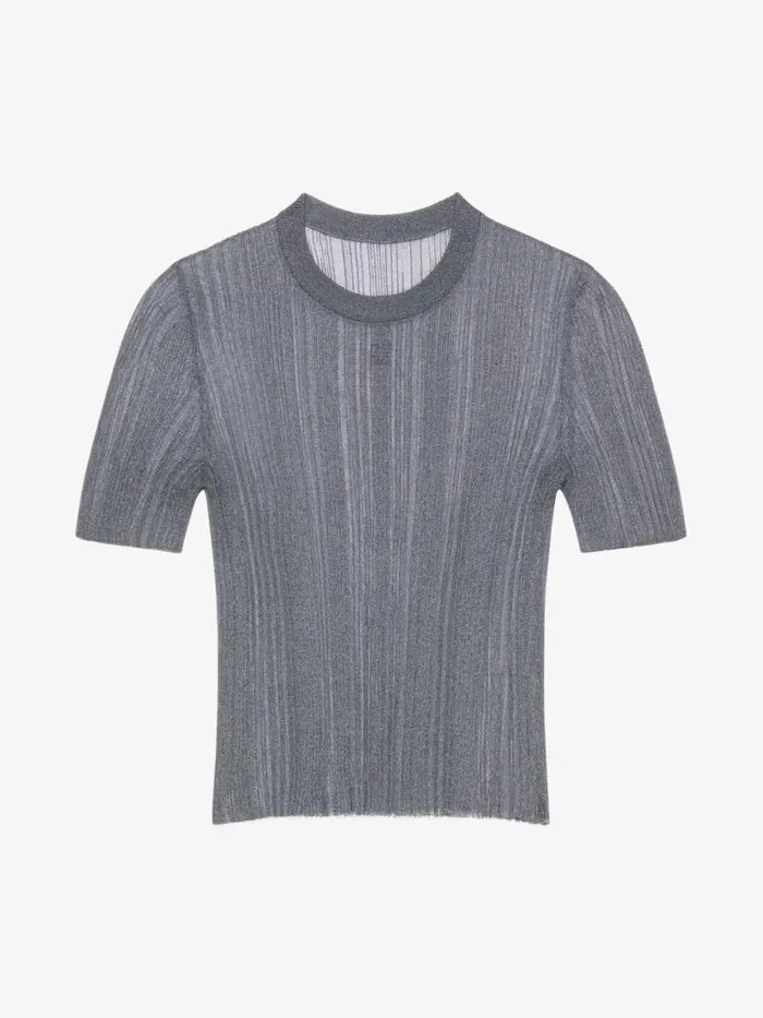 Slim Fit Sweater In Transparent Knit Shark Grey Women Givenchy Sweaters