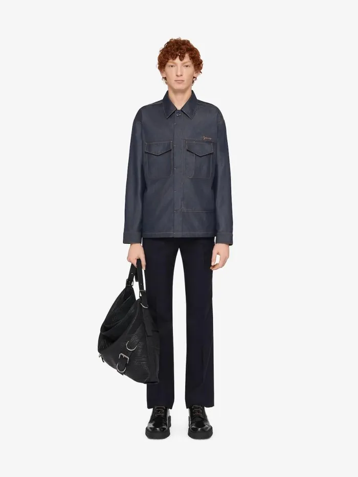 Slim Fit Tailored Pants In Wool Night Blue Men Givenchy Pants and Shorts