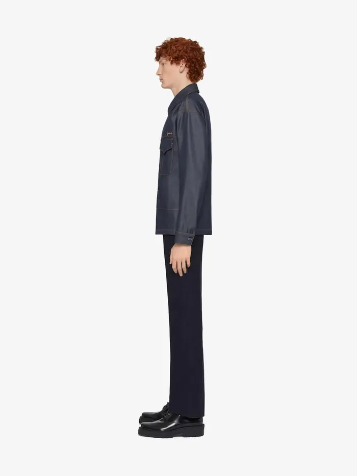 Slim Fit Tailored Pants In Wool Night Blue Men Givenchy Pants and Shorts