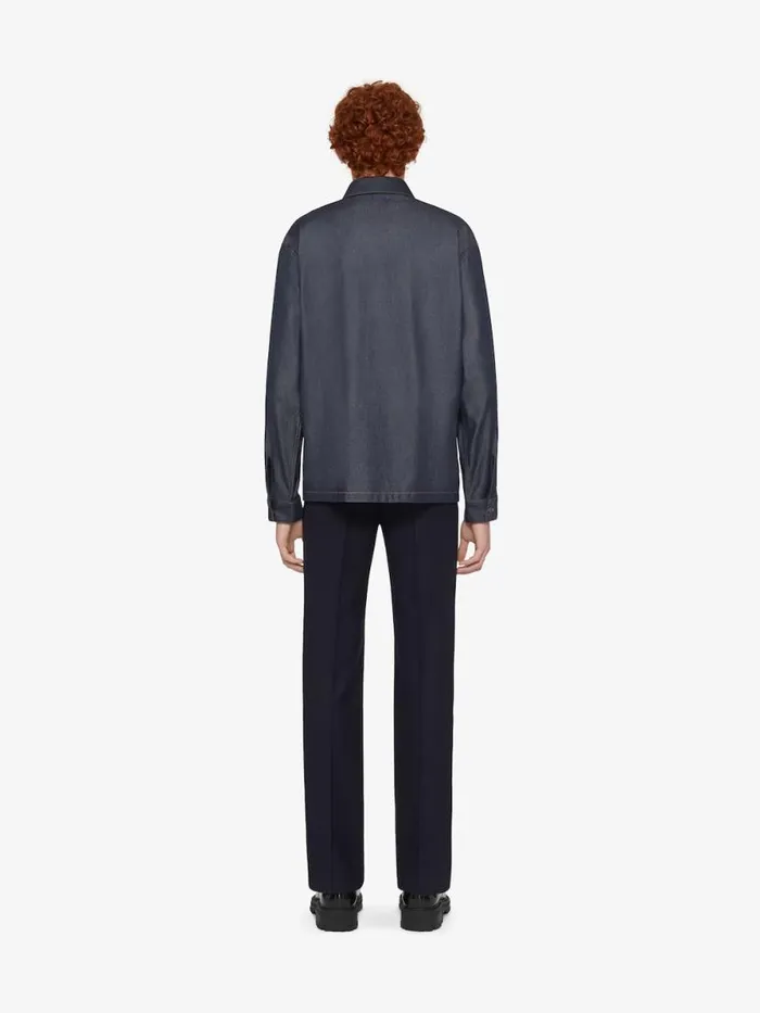 Slim Fit Tailored Pants In Wool Night Blue Men Givenchy Pants and Shorts
