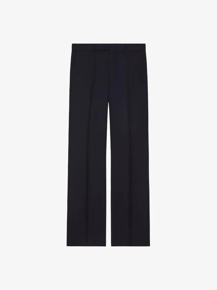Slim Fit Tailored Pants In Wool Night Blue Men Givenchy Pants and Shorts