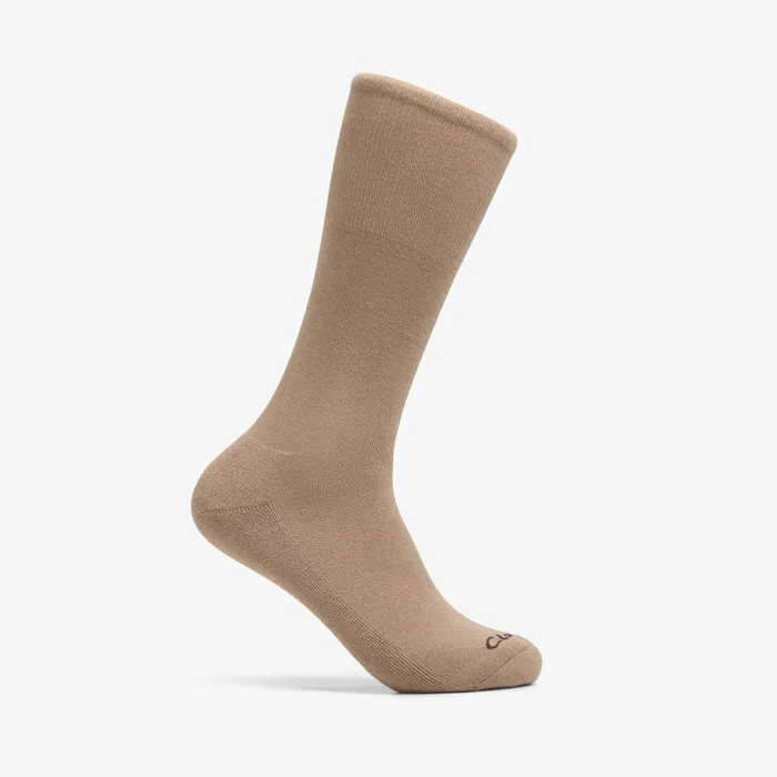 Solid Crew Sock Taupe Men Clarks Accessories