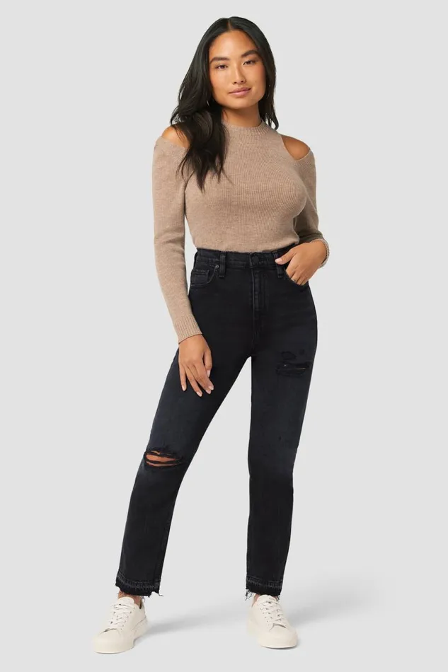 Straight Women Hudson Jeans Harlow Ultra HighRise Cigarette Petite Jean Dark Lovely