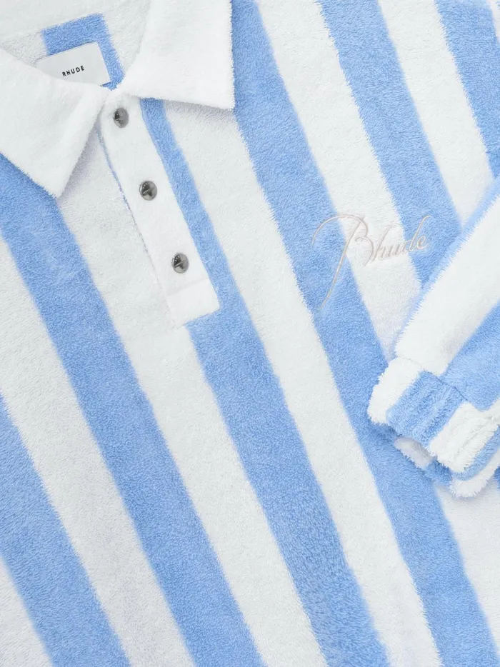 STRIPED LOOP TERRY POLO Men Rhude Shirts STRIPED LOOP TERRY POLO Men Rhude Shirts