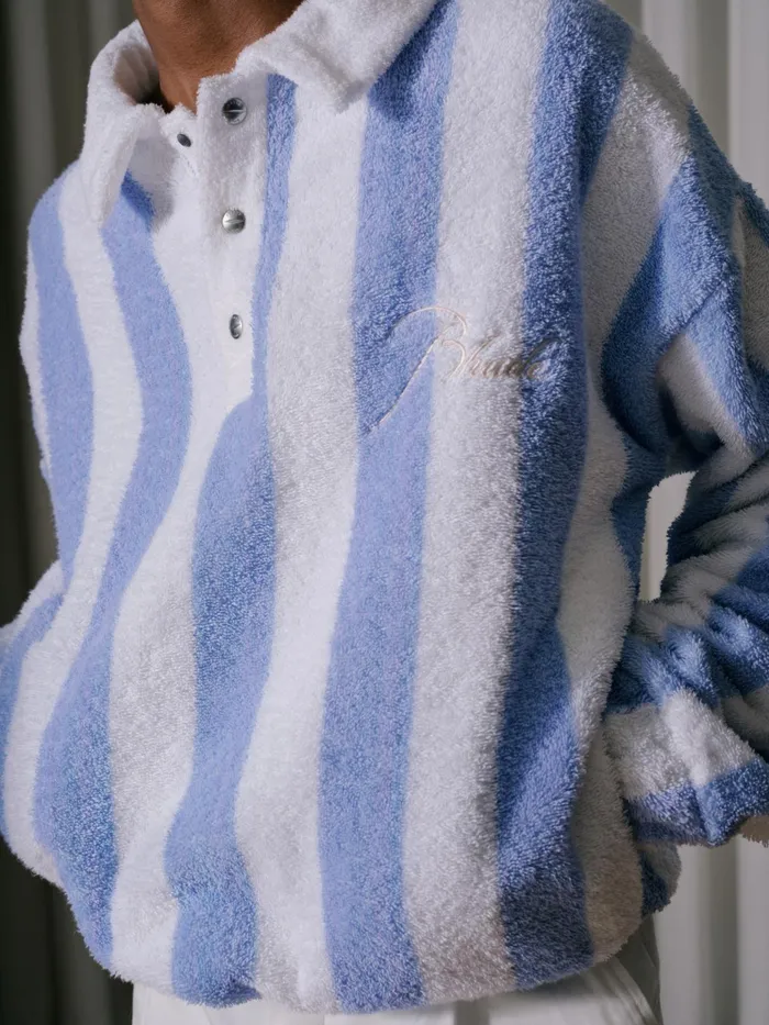 STRIPED LOOP TERRY POLO Men Rhude Shirts STRIPED LOOP TERRY POLO Men Rhude Shirts