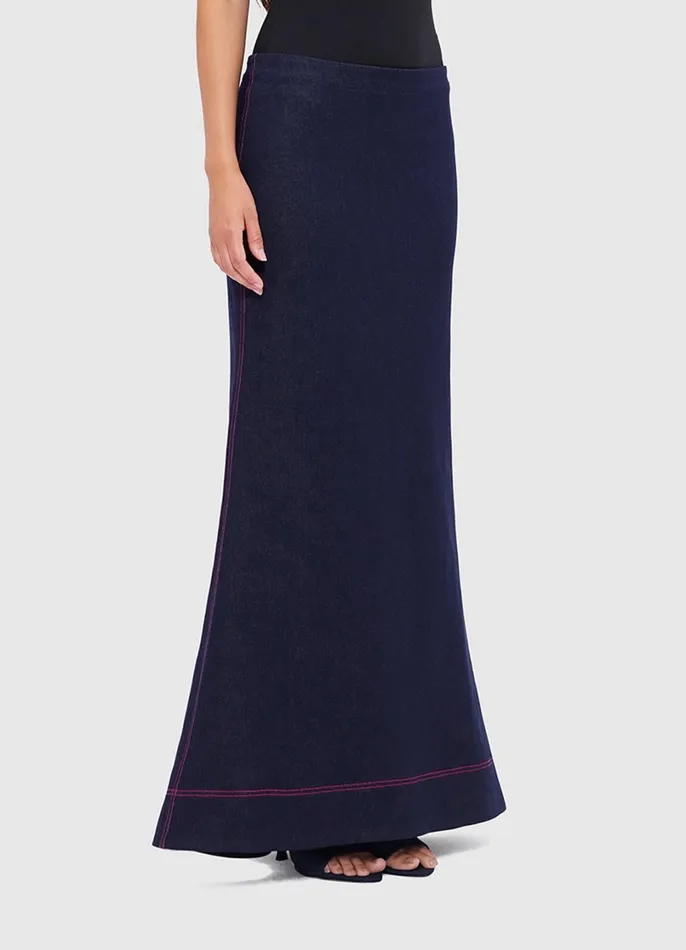 Suiting Women LEO LIN Roxanne Denim Maxi Skirt 8211 Indigo
