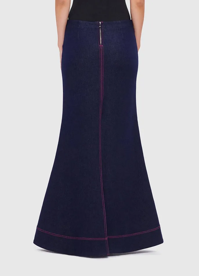 Suiting Women LEO LIN Roxanne Denim Maxi Skirt 8211 Indigo