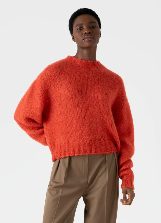 SUNSPEL Knitwear Mohair Silk Crew Neck Jumper Magma 8211 Women