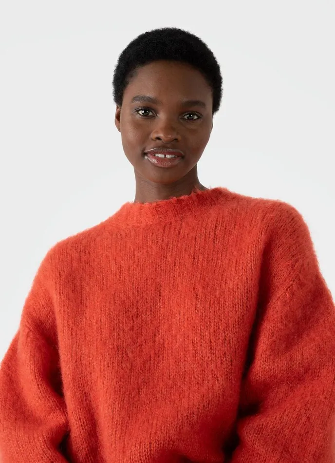 SUNSPEL Knitwear Mohair Silk Crew Neck Jumper Magma 8211 Women