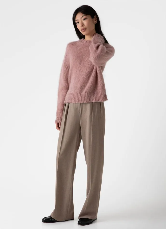 SUNSPEL Knitwear Mohair Silk Crew Neck Jumper Vintage Pink 8211 Women