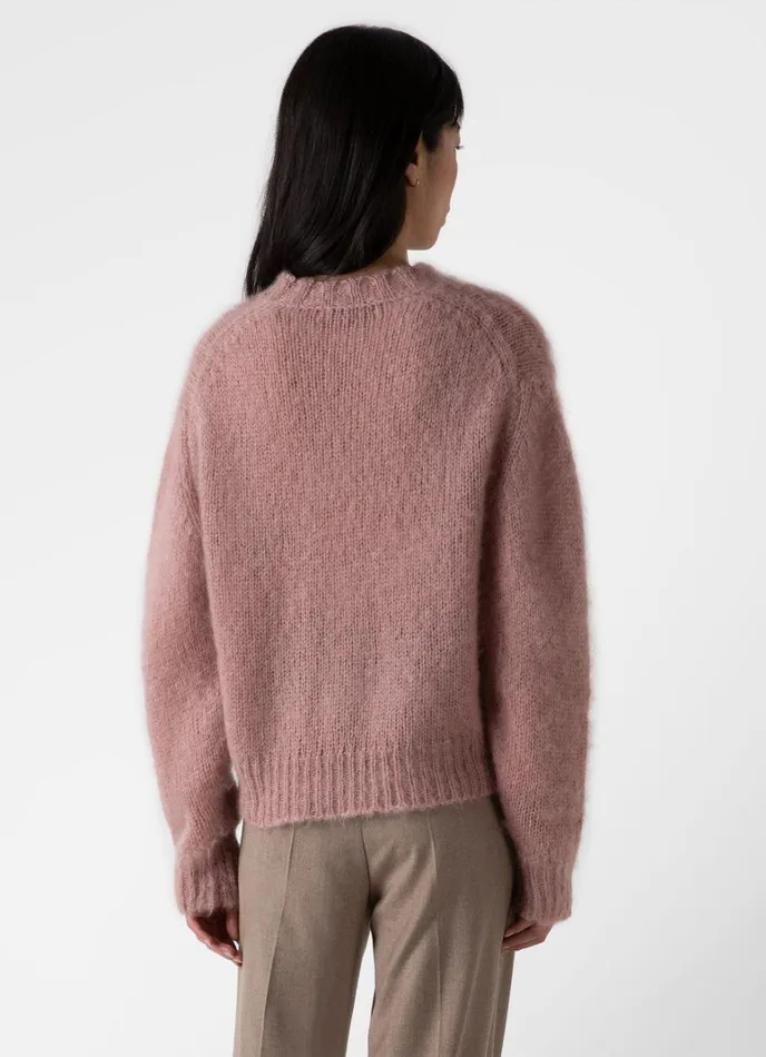 SUNSPEL Knitwear Mohair Silk Crew Neck Jumper Vintage Pink 8211 Women