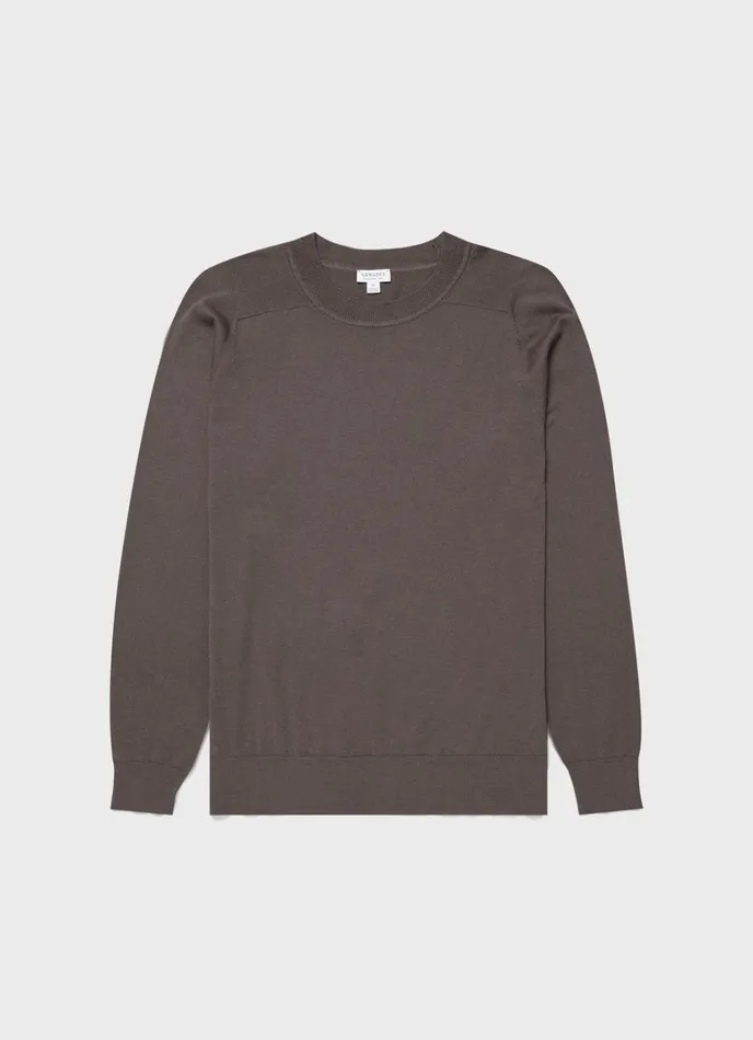 SUNSPEL Knitwear Sea Island Cashmere Crew Neck Jumper Cedar 8211 Men