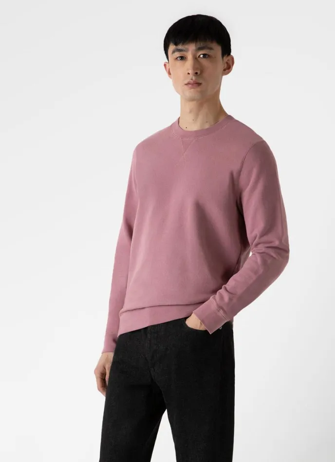 SUNSPEL Sweatshirts and Sweatpants Loopback Sweatshirt Vintage Pink 8211 Men