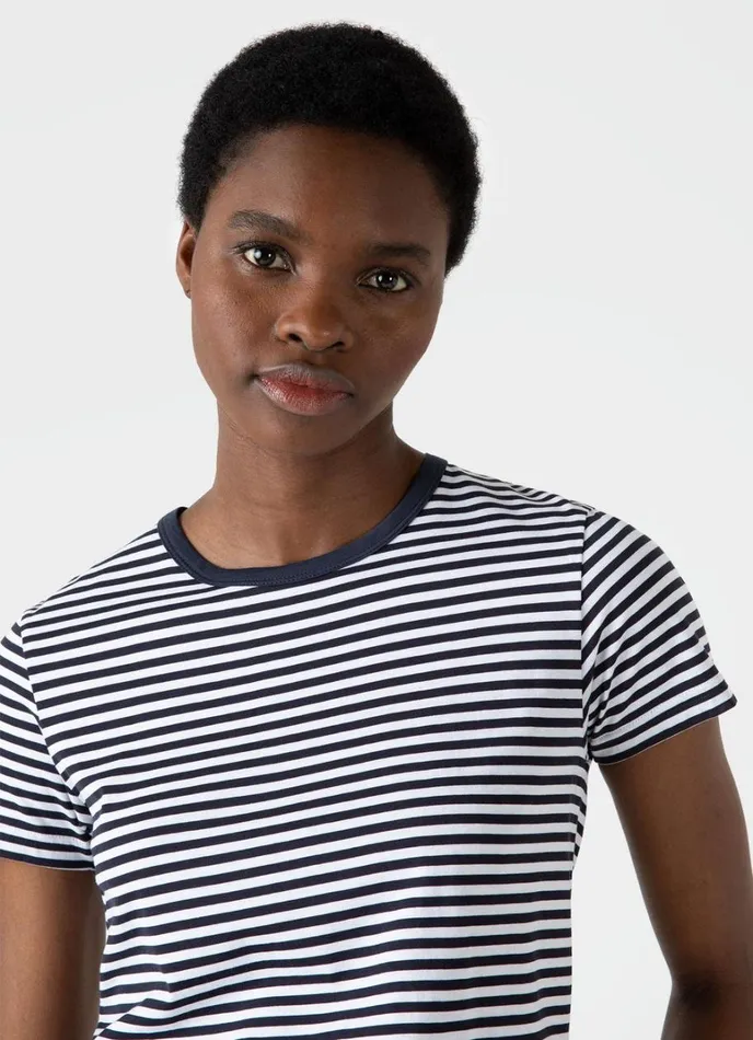 SUNSPEL Tshirts and Tops Classic Tshirt Whitenavy 8211 Women