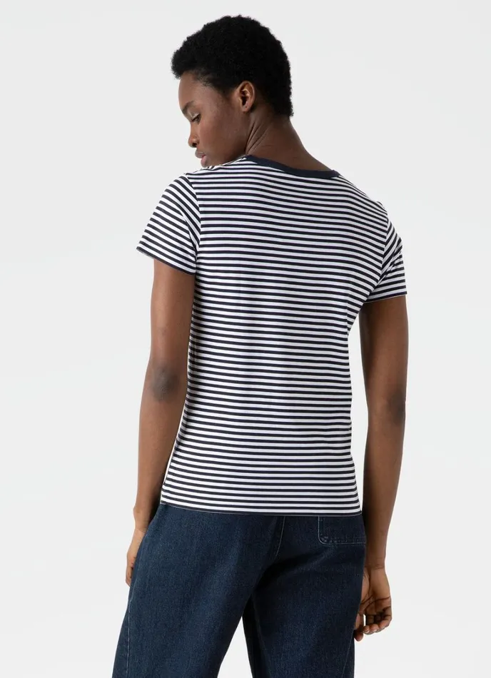 SUNSPEL Tshirts and Tops Classic Tshirt Whitenavy 8211 Women