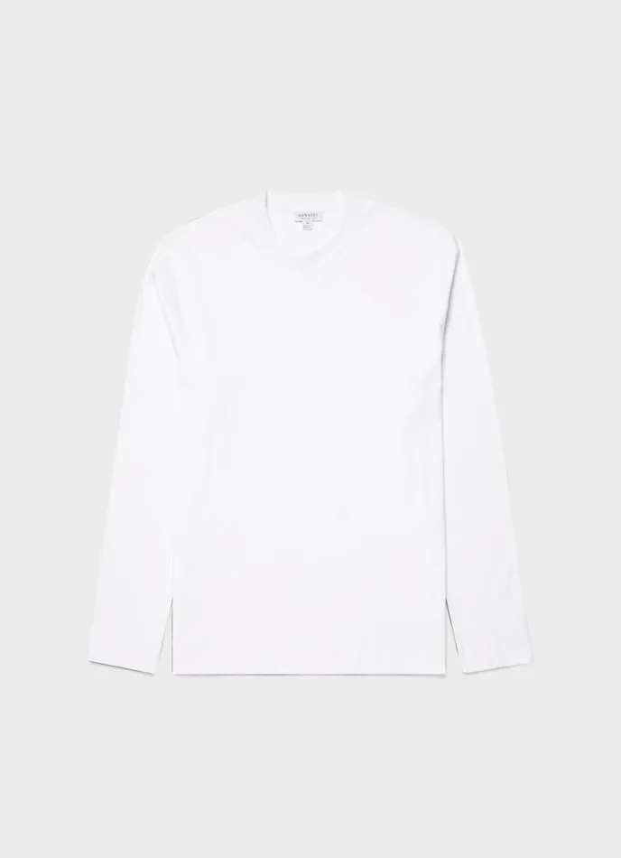 SUNSPEL Tshirts Long Sleeve Heavyweight Tshirt White 8211 Men