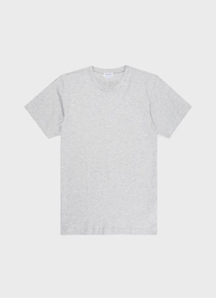 SUNSPEL Tshirts Riviera Midweight Tshirt Grey Melange 8211 Men
