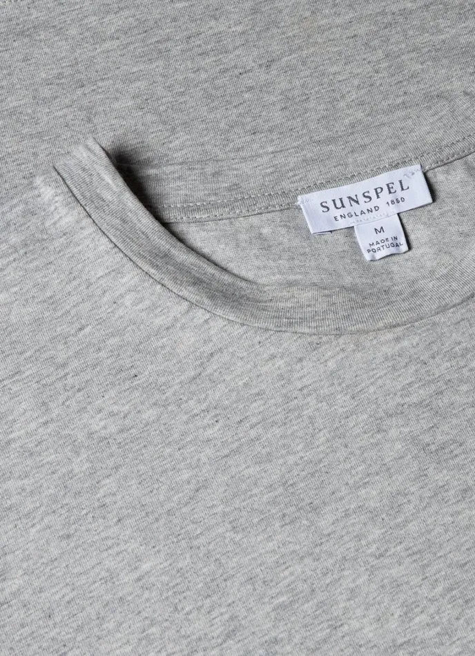SUNSPEL Tshirts Riviera Midweight Tshirt Grey Melange 8211 Men