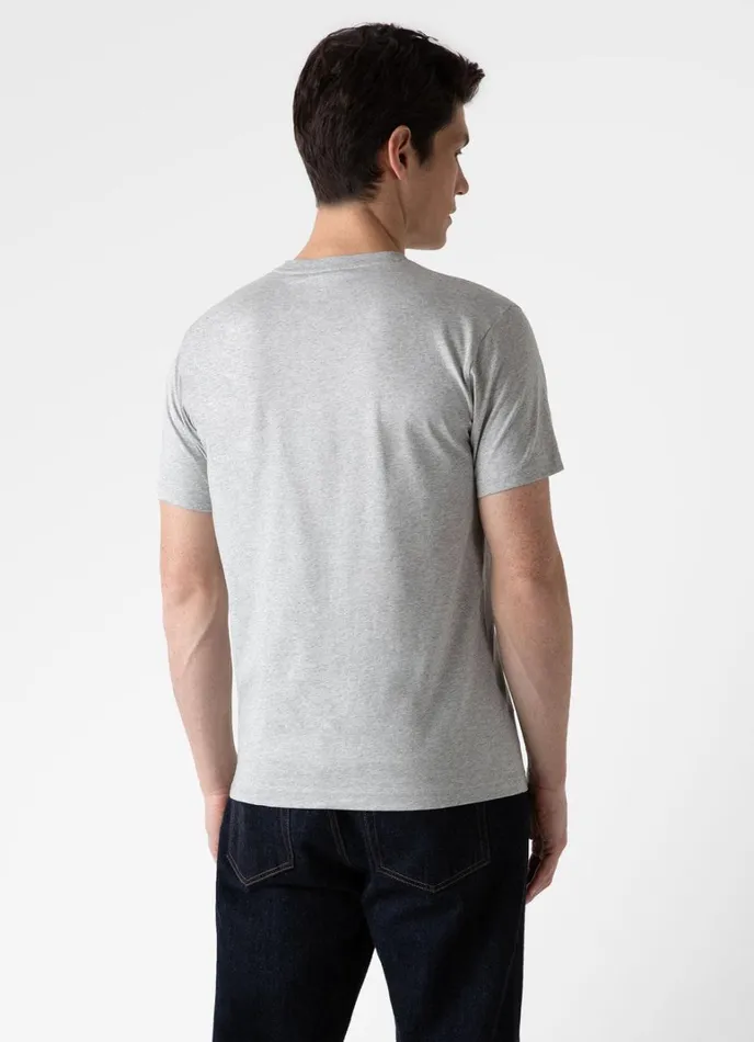 SUNSPEL Tshirts Riviera Midweight Tshirt Grey Melange 8211 Men