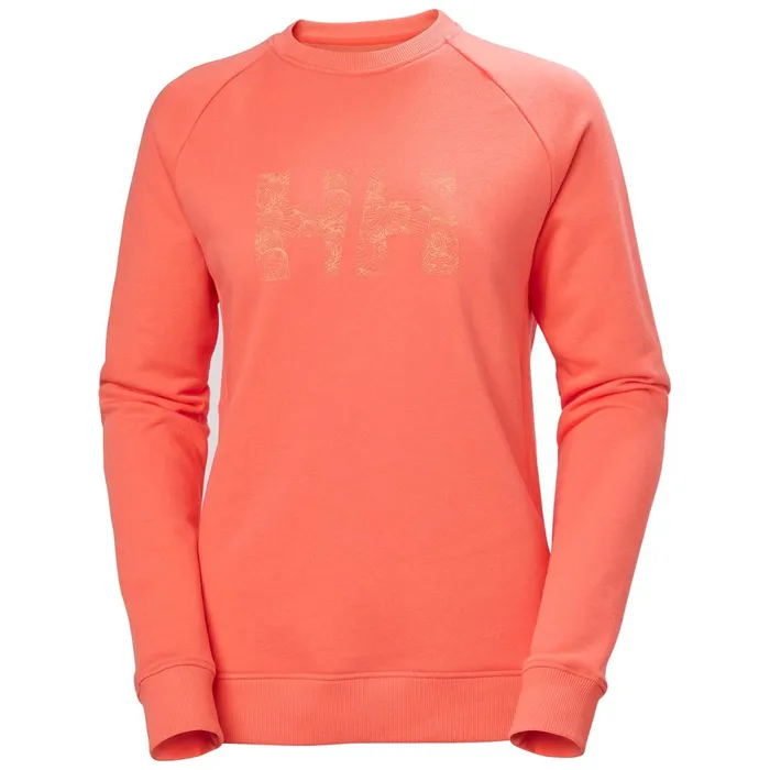 Sweaters Hoodies and Long Sleeve Shirts Women Helly Hansen W F2F ORGANIC COTTON SWEATER 284 Peach Echo