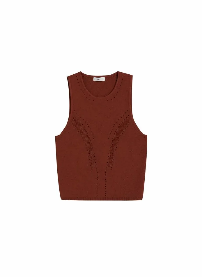 Sweaters Women ALC Tara Compact Knit Top Sequoia Sweaters Women ALC Tara Compact Knit Top Sequoia